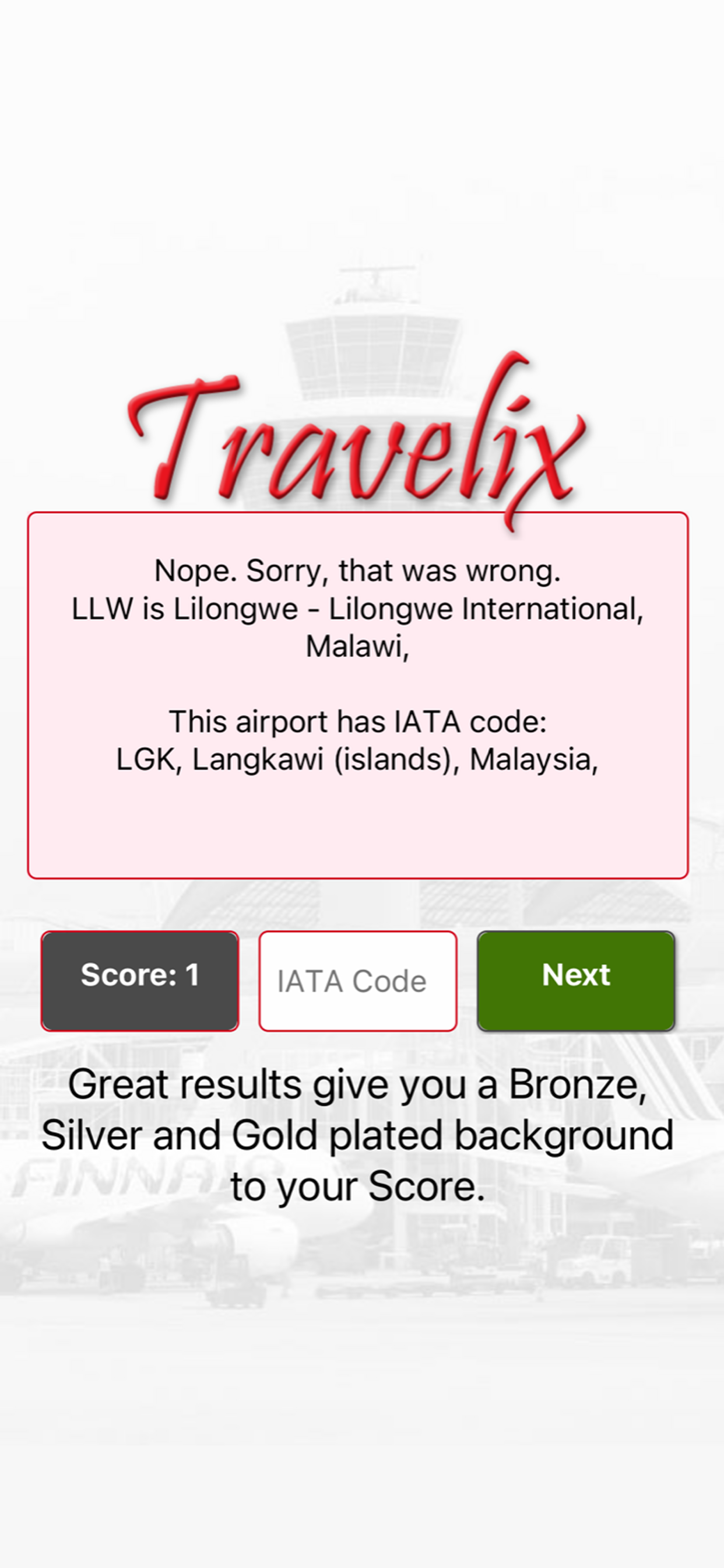 Travelix wrong answer